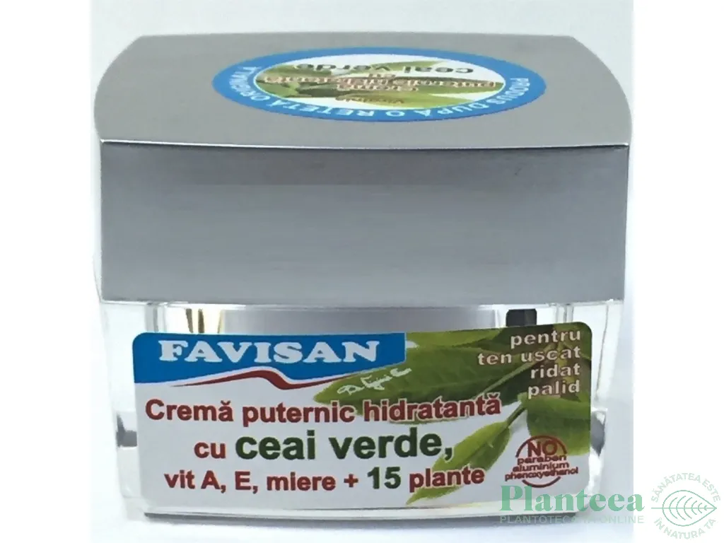 Crema puternic hidratanta ceai verde A E miere 15plante 50ml - FAVISAN