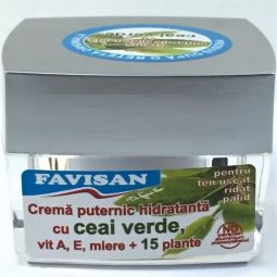 Crema puternic hidratanta ceai verde A E miere 15plante 50ml - FAVISAN