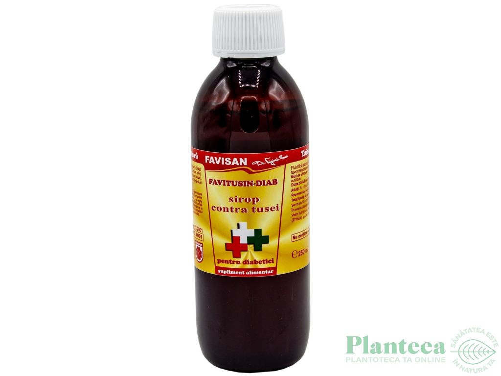 Sirop contra tusei FaviTusin diabetici 250ml - FAVISAN