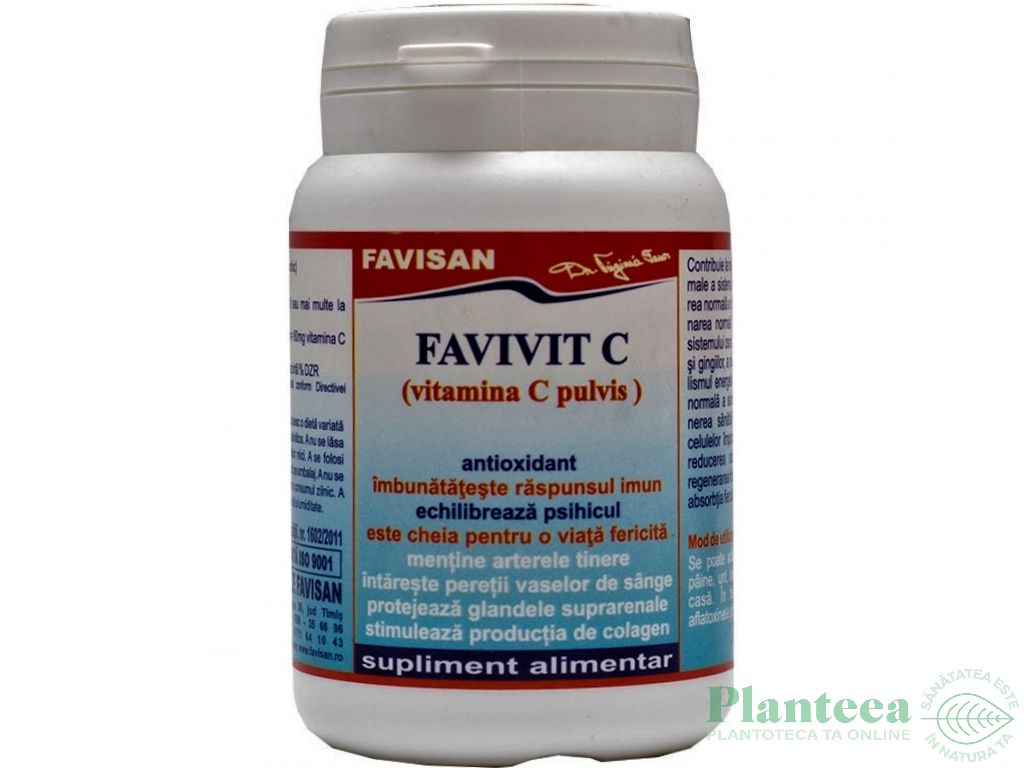 Vitamina C alcalina pulbere FaviVit C 80g - FAVISAN