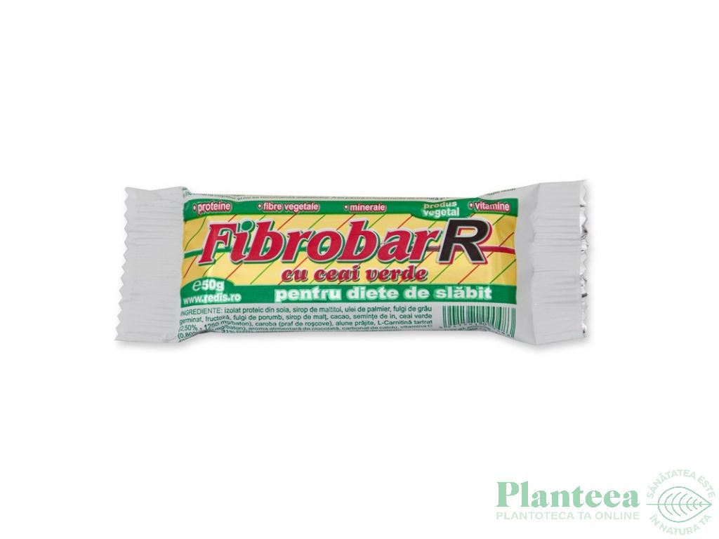 Baton fibrobar ceai verde 50g - REDIS