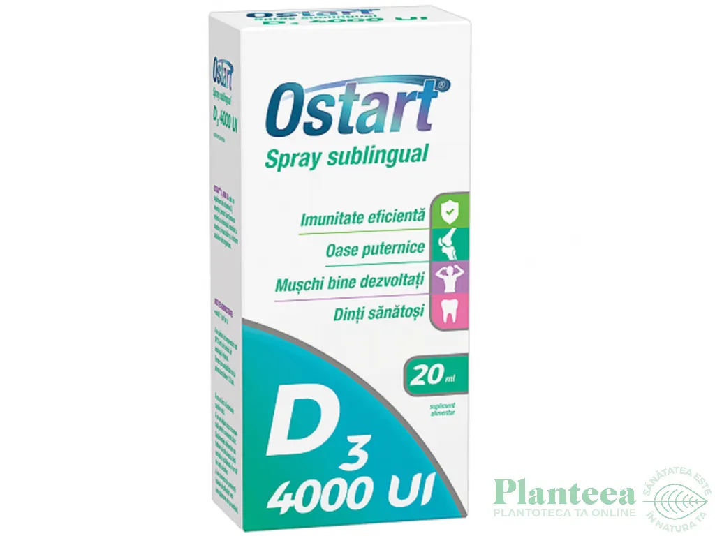 Spray Ostart vitamina D3 4000ui 20ml - FITERMAN