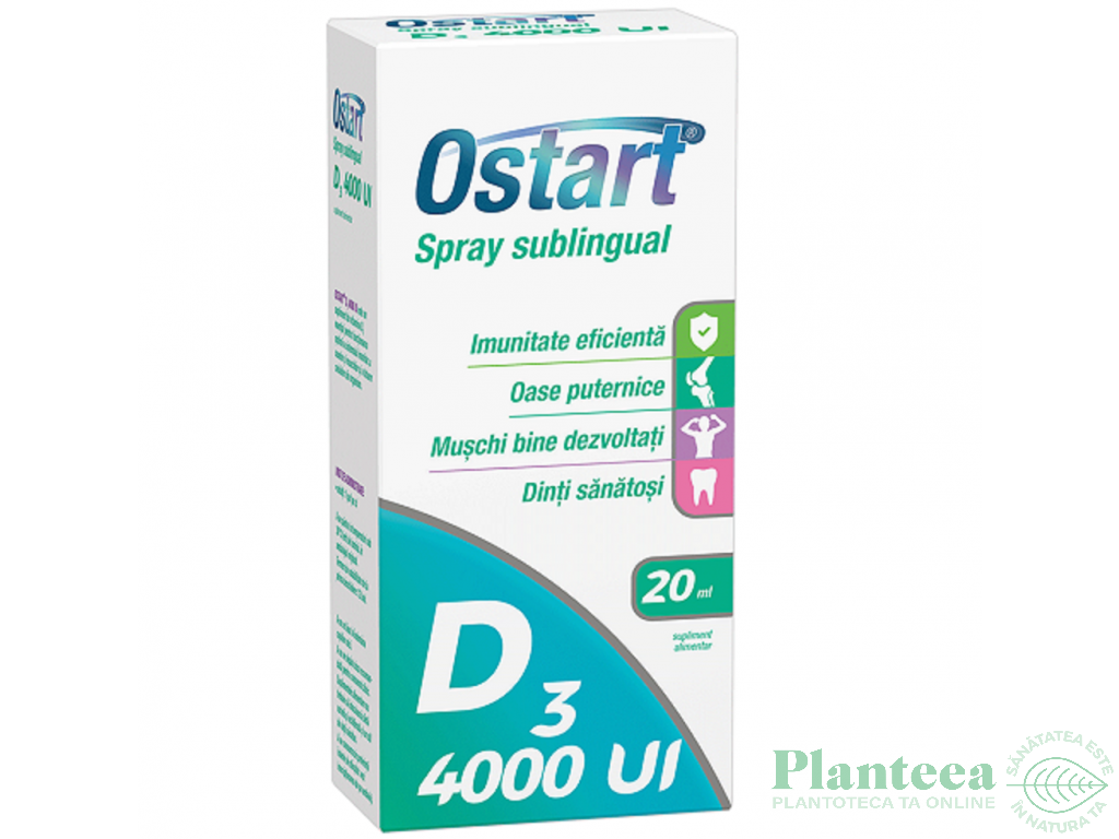 Spray Ostart vitamina D3 4000ui 20ml - FITERMAN