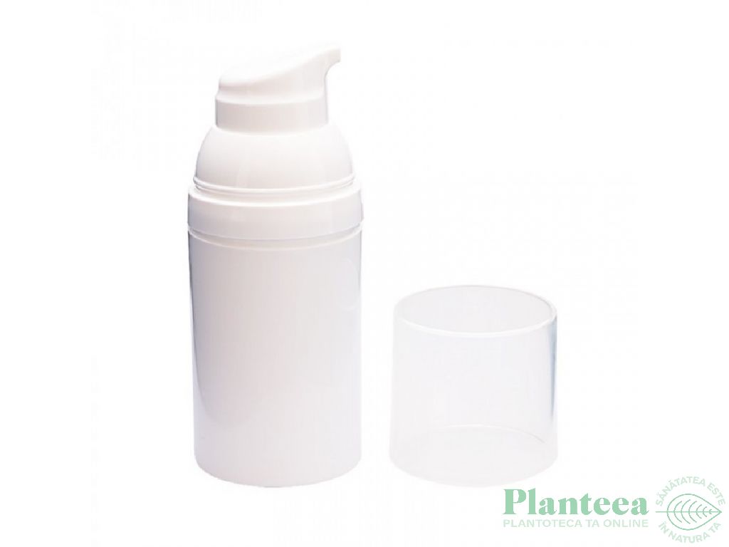 Flacon plastic alb airless Oly fara pompa 40ml - MAYAM
