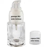 Flacon sticla transparenta Laura fara capac 15ml - ELLEMENTAL