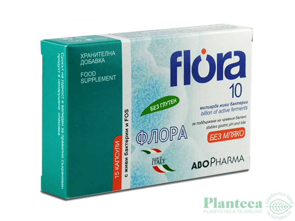 Flora10 simbiotice adulti 15cps - ABOPHARMA