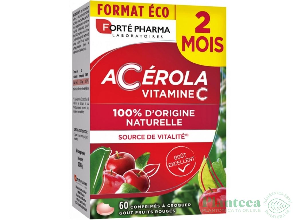 Acerola tablete masticabile 60cp - FORTE PHARMA