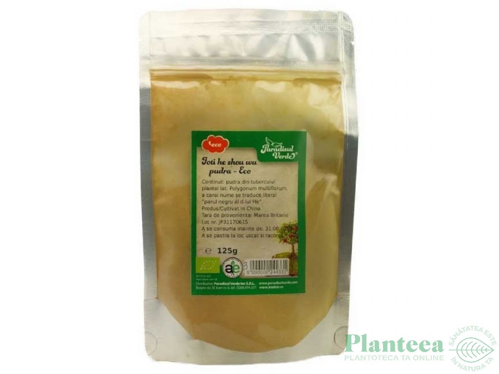 Pulbere fo ti [he shou wu] eco 125g - PARADISUL VERDE