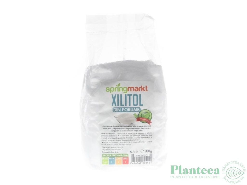 Xylitol porumb cristalizat 500g - SPRINGMARKT