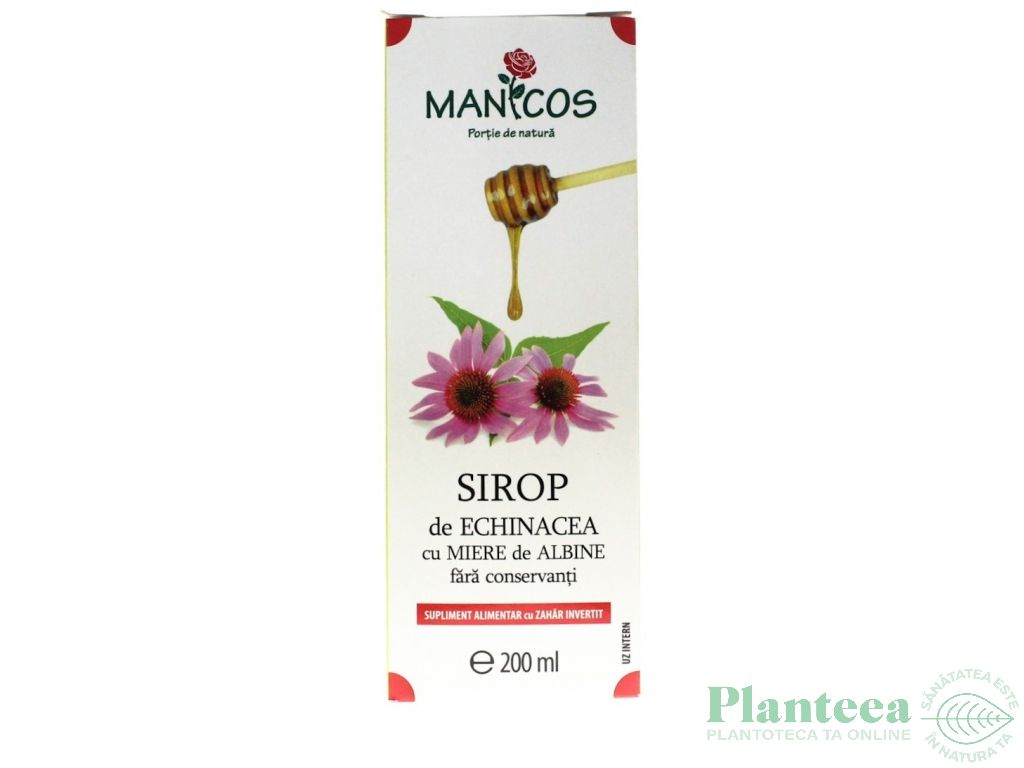 Sirop echinaceea miere 200ml - MANICOS