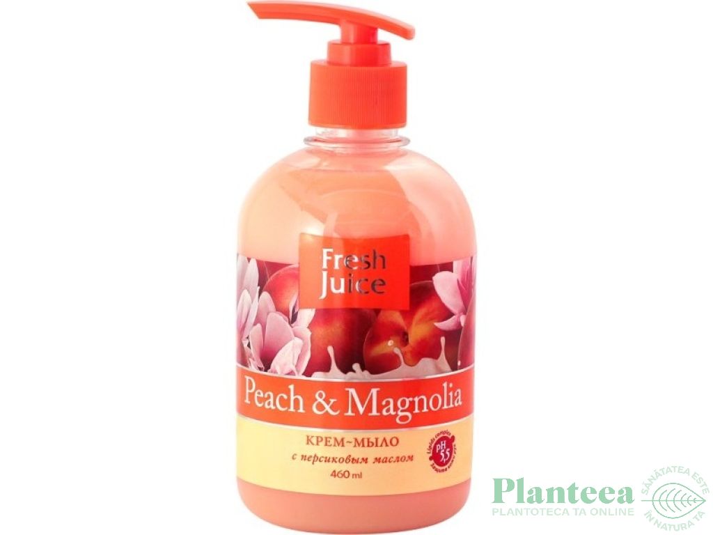 Sapun lichid maini ulei piersica magnolie 460ml - FRESH JUICE