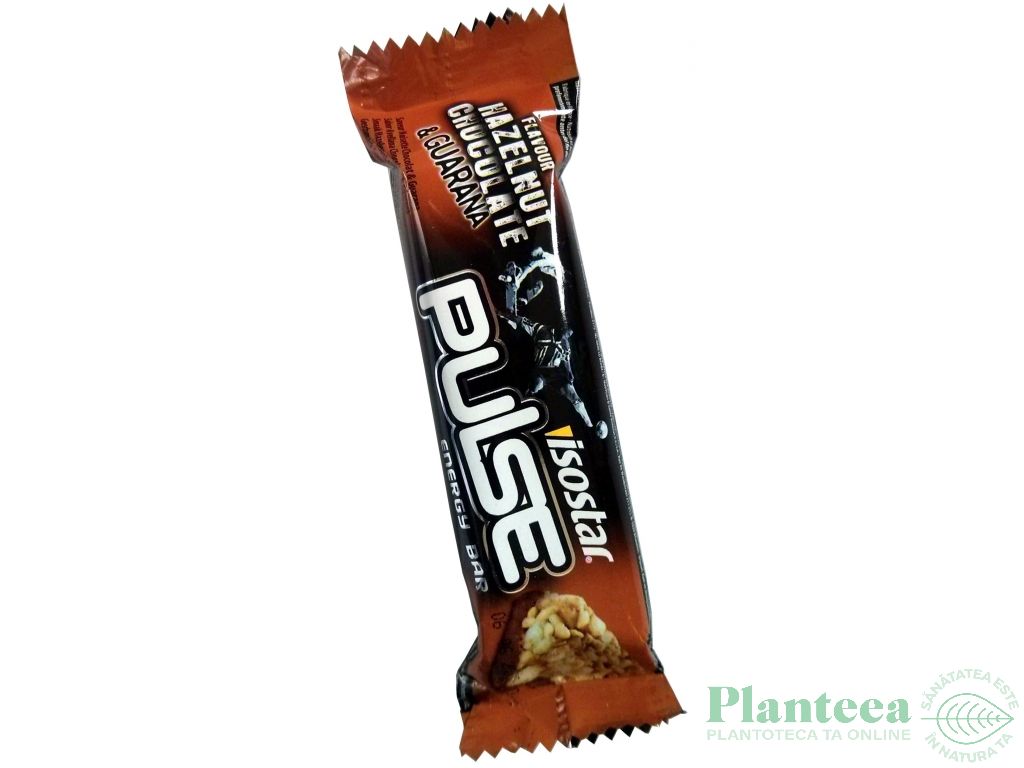 Baton energizant ciocolata alune guarana Pulse 23g - ISOSTAR