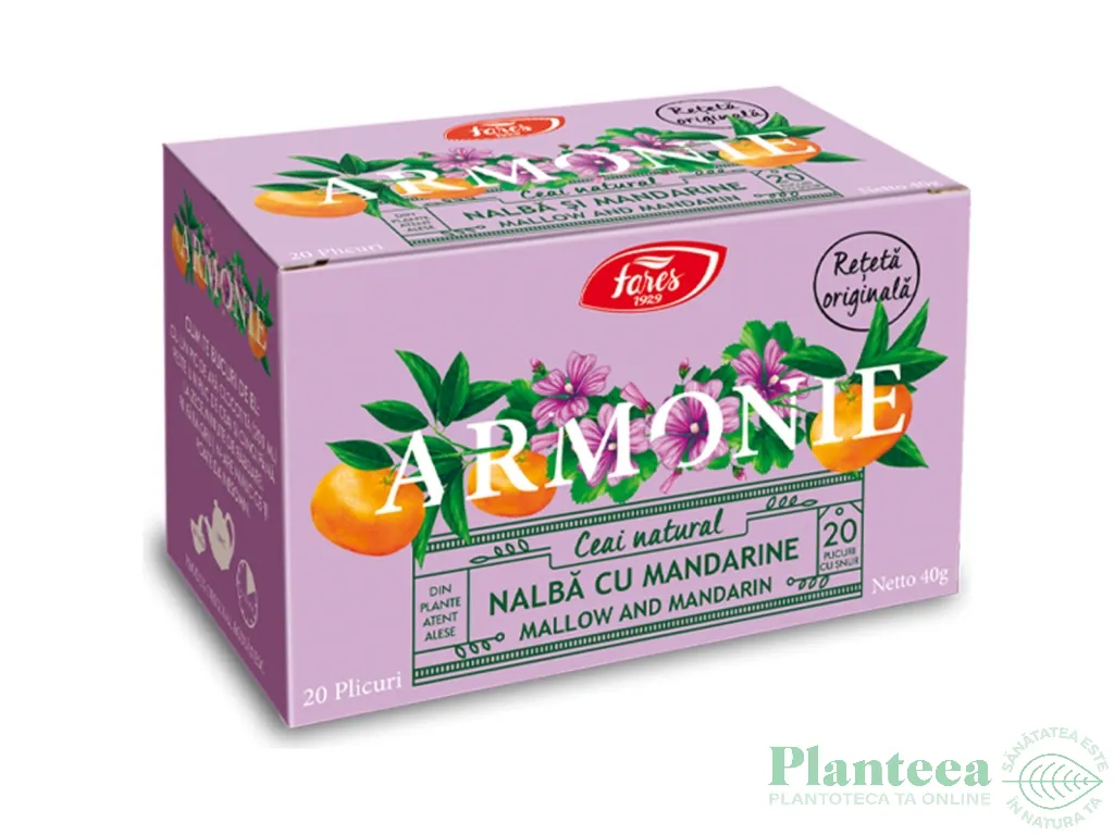Ceai natural Armonie nalba mandarine 20dz - FARES