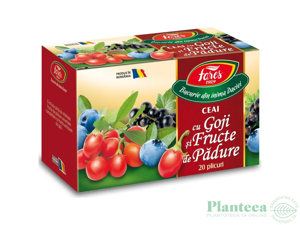 Ceai cu goji fructe padure 20dz - FARES