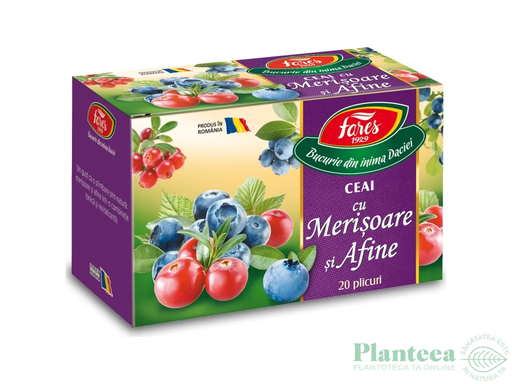 Ceai cu merisoare afine 20dz - FARES