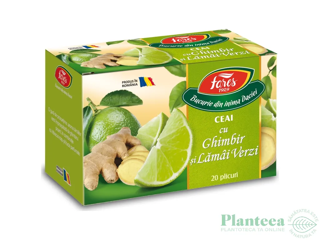 Ceai cu ghimbir lamai verzi 20dz - FARES