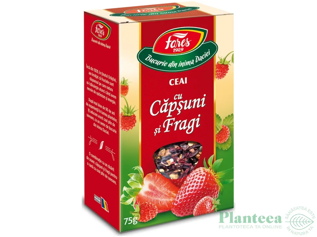 Ceai cu capsuni fragi 75g - FARES