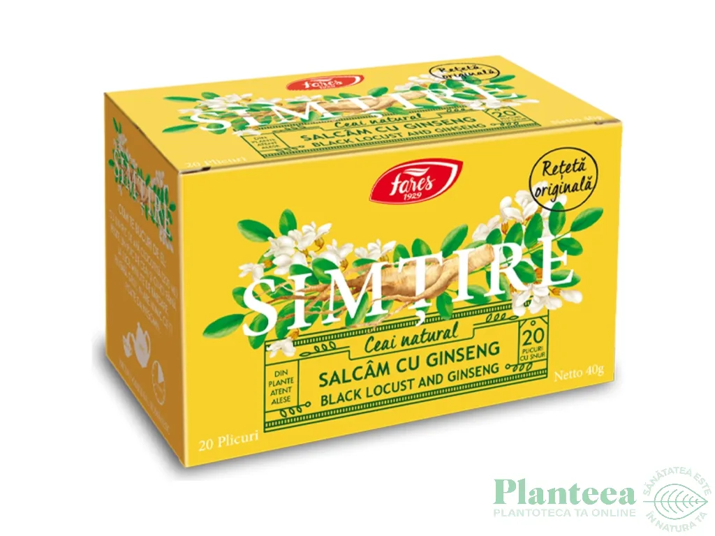 Ceai natural Simtire salcam ginseng 20dz - FARES