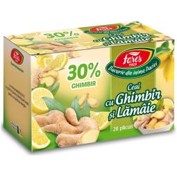 Ceai cu ghimbir 30% lamaie 20dz - FARES