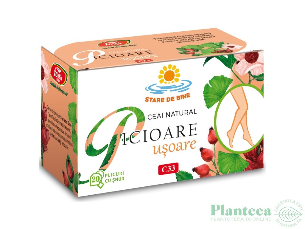 Ceai natural Picioare usoare 20dz - FARES