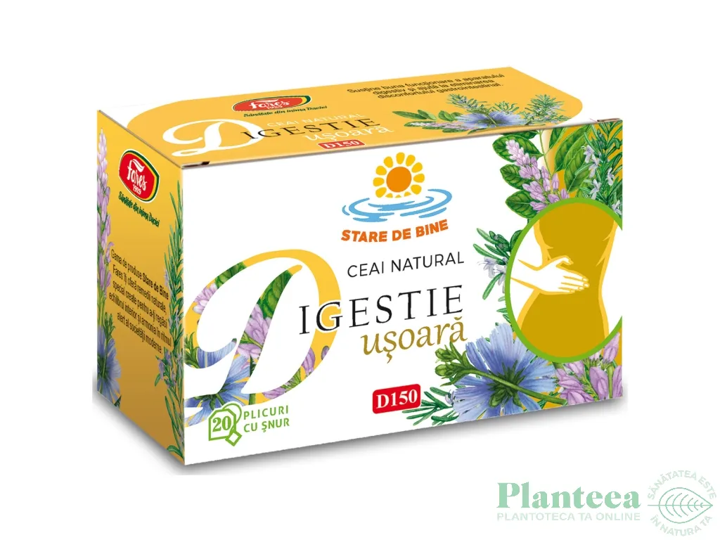 Ceai natural Digestie usoara 20dz - FARES