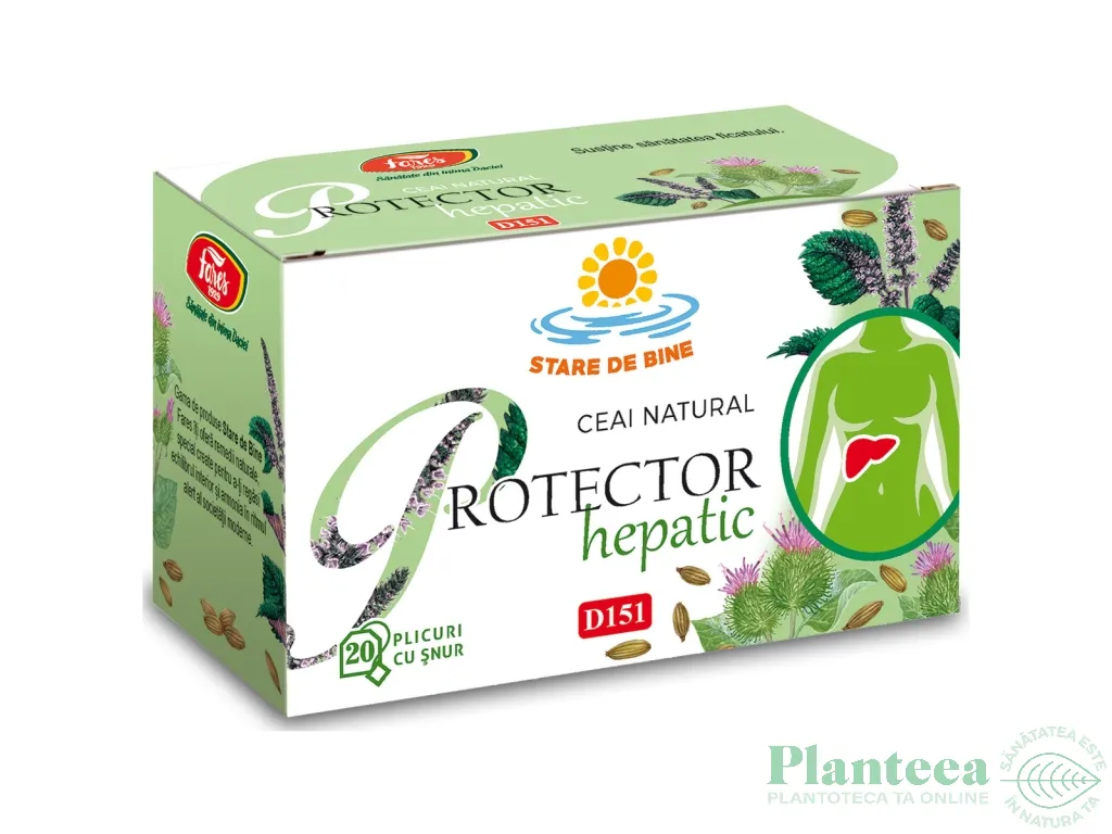 Ceai natural Protector hepatic 20dz - FARES