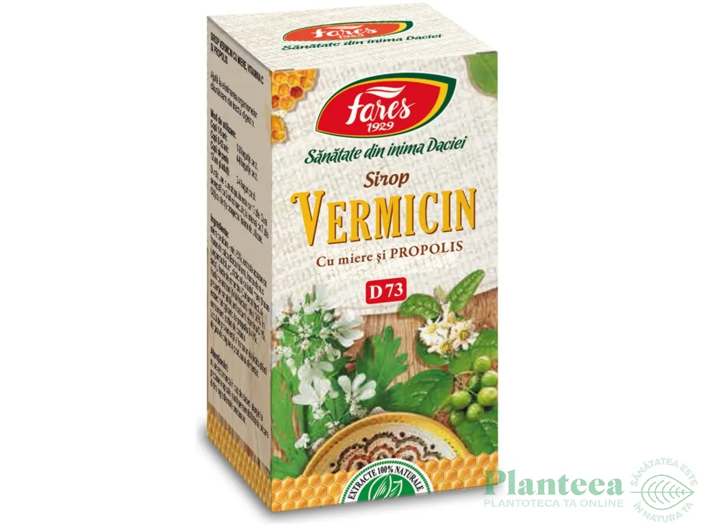 Sirop vermicin miere C propolis 100ml - FARES