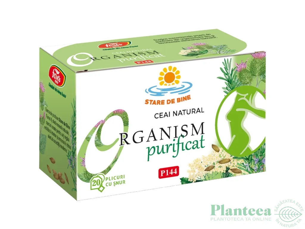 Ceai natural Organism purificat 20dz - FARES