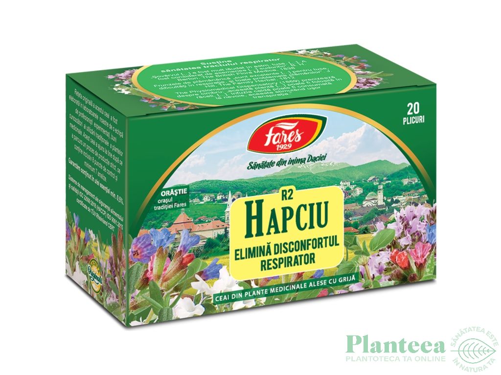 Ceai Hapciu elimina disconfortul respirator 20dz - FARES