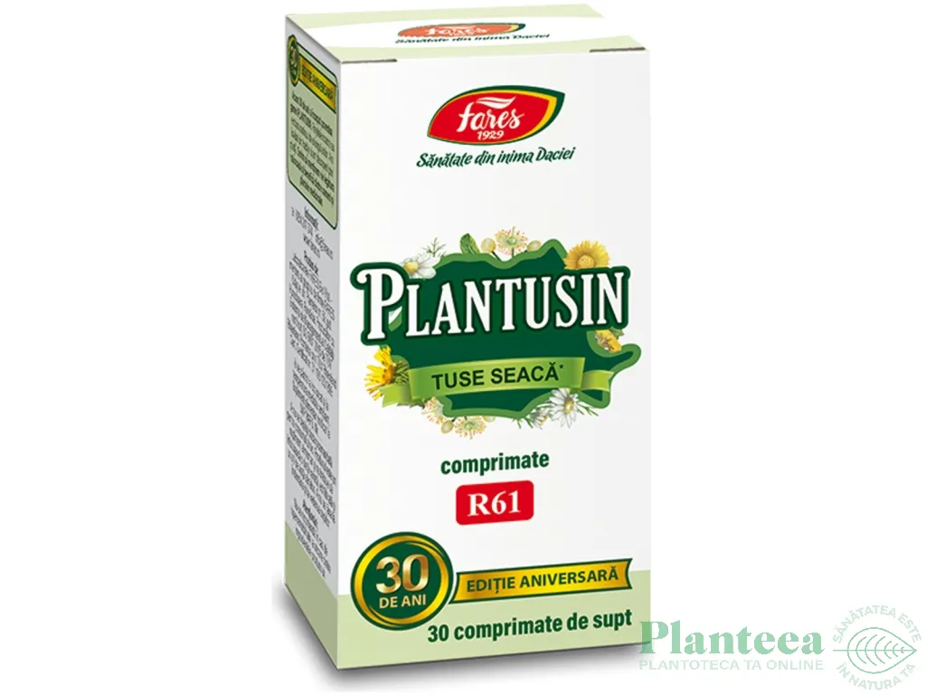 Plantusin comprimate supt Tuse Seaca 30cp - FARES