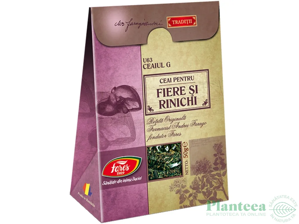 Ceaiul G fiere rinichi Traditii 50g - FARES