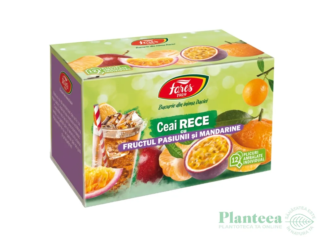 Ceai rece fructul pasiunii mandarine 12dz - FARES