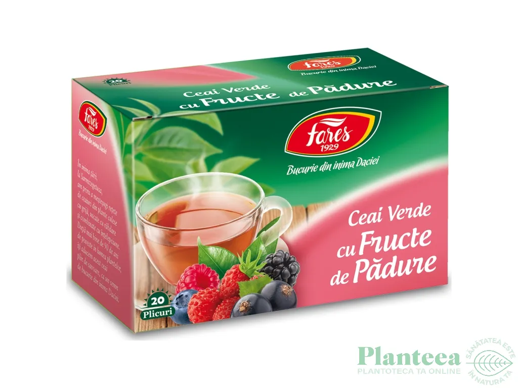 Ceai verde fructe padure 20dz - FARES