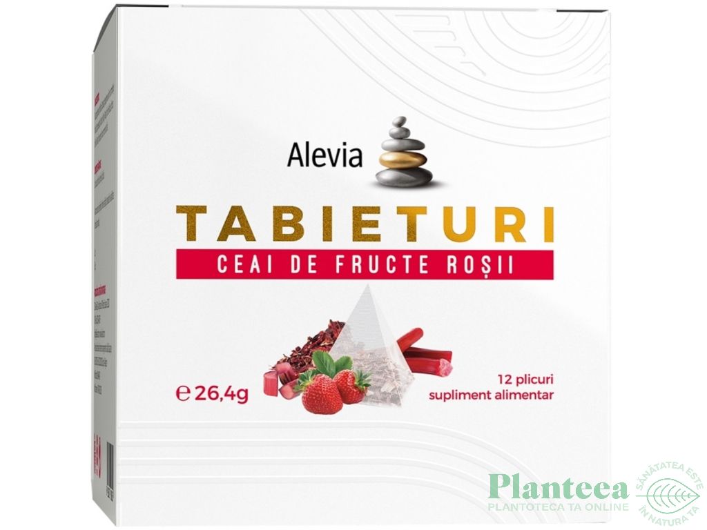 Ceai tabieturi fructe rosii 12dz - ALEVIA