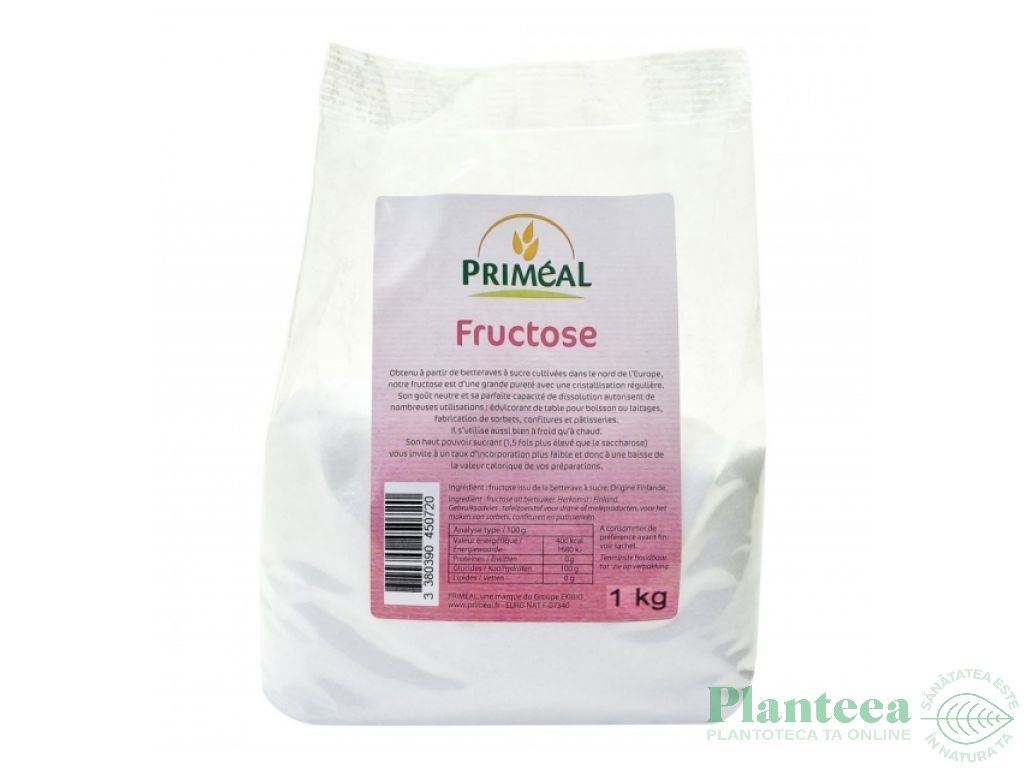 Fructoza cristalizata bio 1kg - PRIMEAL