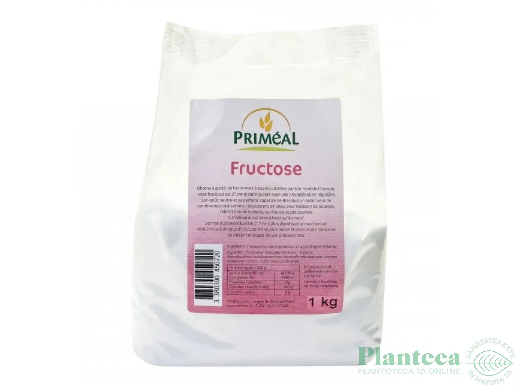 Fructoza cristalizata bio 1kg - PRIMEAL
