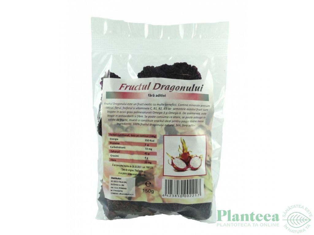 Fructul dragonului uscat 150g - DECO ITALIA