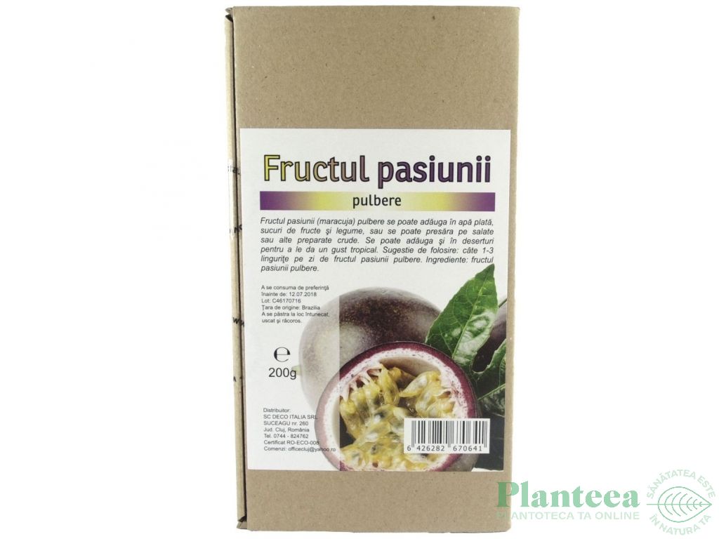 Pulbere fructul pasiunii 200g - DECO ITALIA