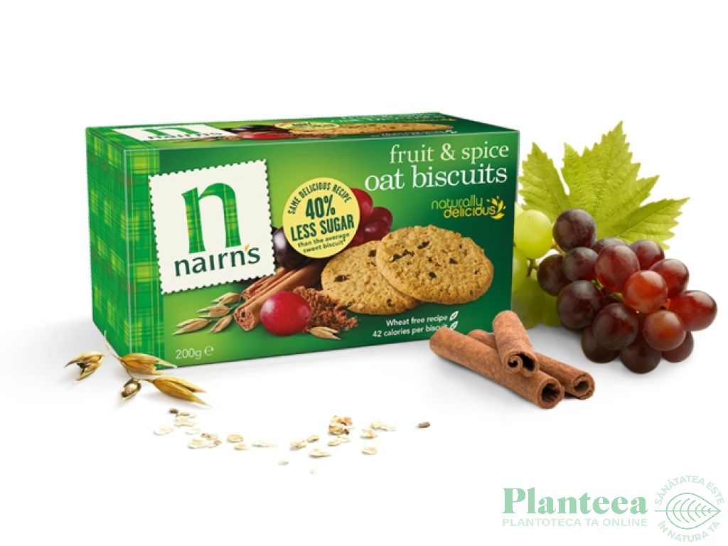 Biscuiti ovaz integral fructe condimente 200g - NAIRN`S