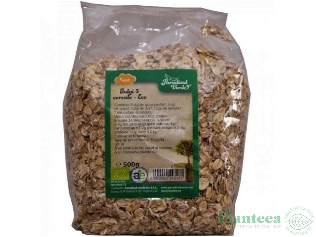 Fulgi 5cereale eco 500g - PARADISUL VERDE