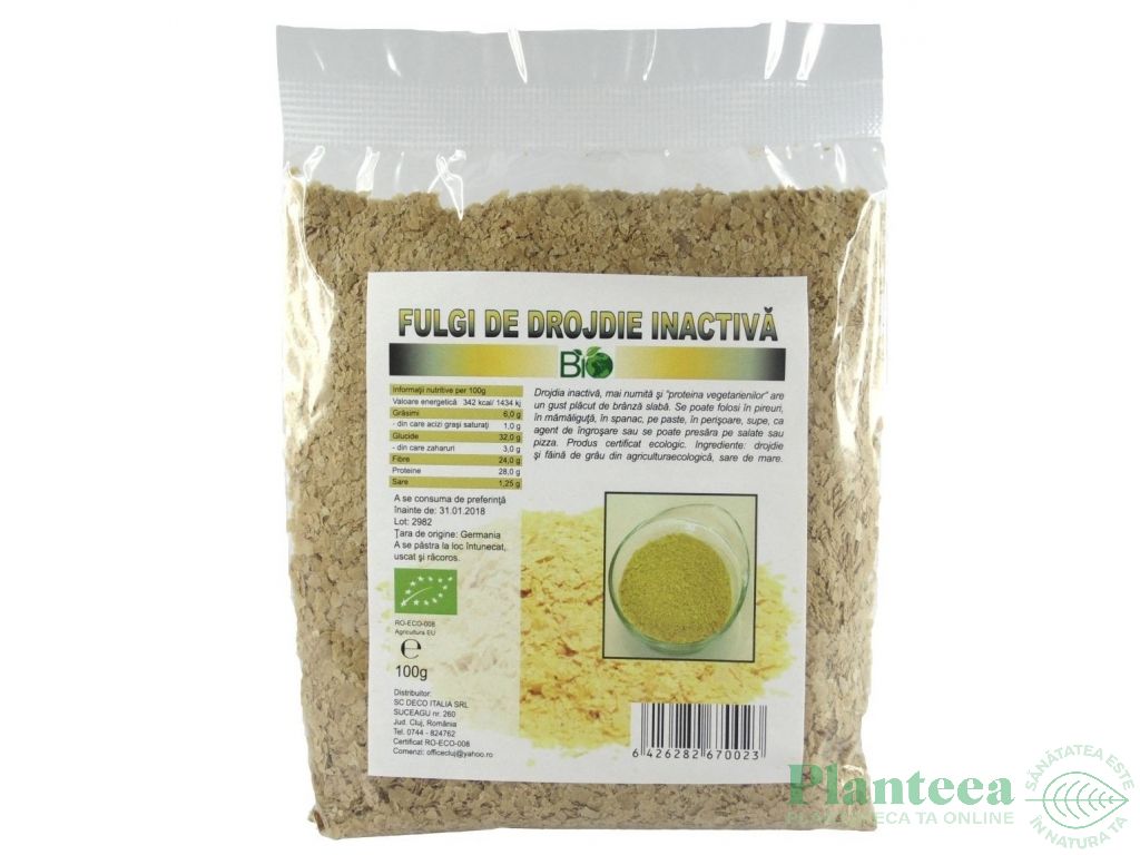 Fulgi drojdie inactiva eco 100g - DECO ITALIA