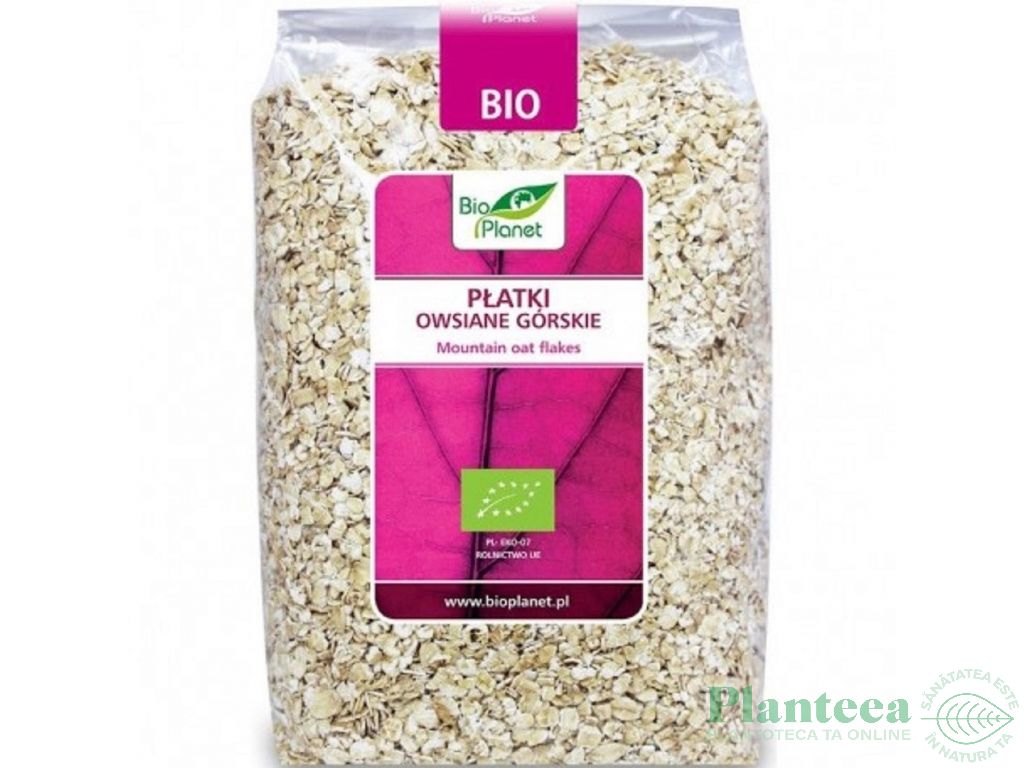 Fulgi ovaz munte din crupe bio 600g - BIO PLANET