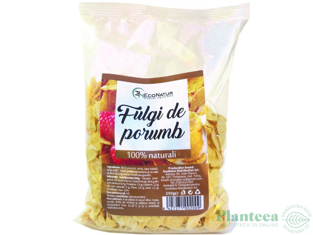 Fulgi porumb fara zahar 250g - ECONATUR