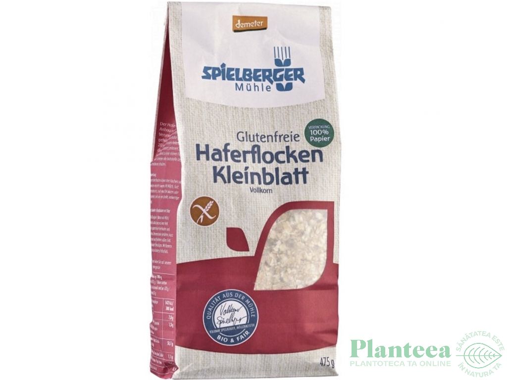 Fulgi ovaz mici integrali fara gluten demeter eco 475g - SPIELBERGER