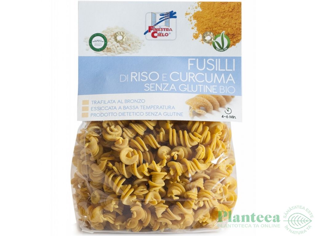 Paste fusilli orez turmeric fara gluten eco 250g - LA FINESTRA SUL CIELO