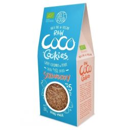 Fursecuri vegane cocos capsuni raw bio 80g - DIET FOOD