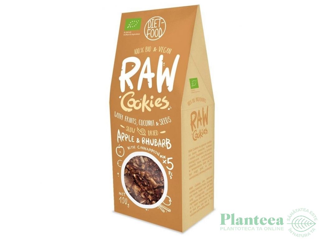 Fursecuri vegane mere scortisoara raw bio 100g - DIET FOOD