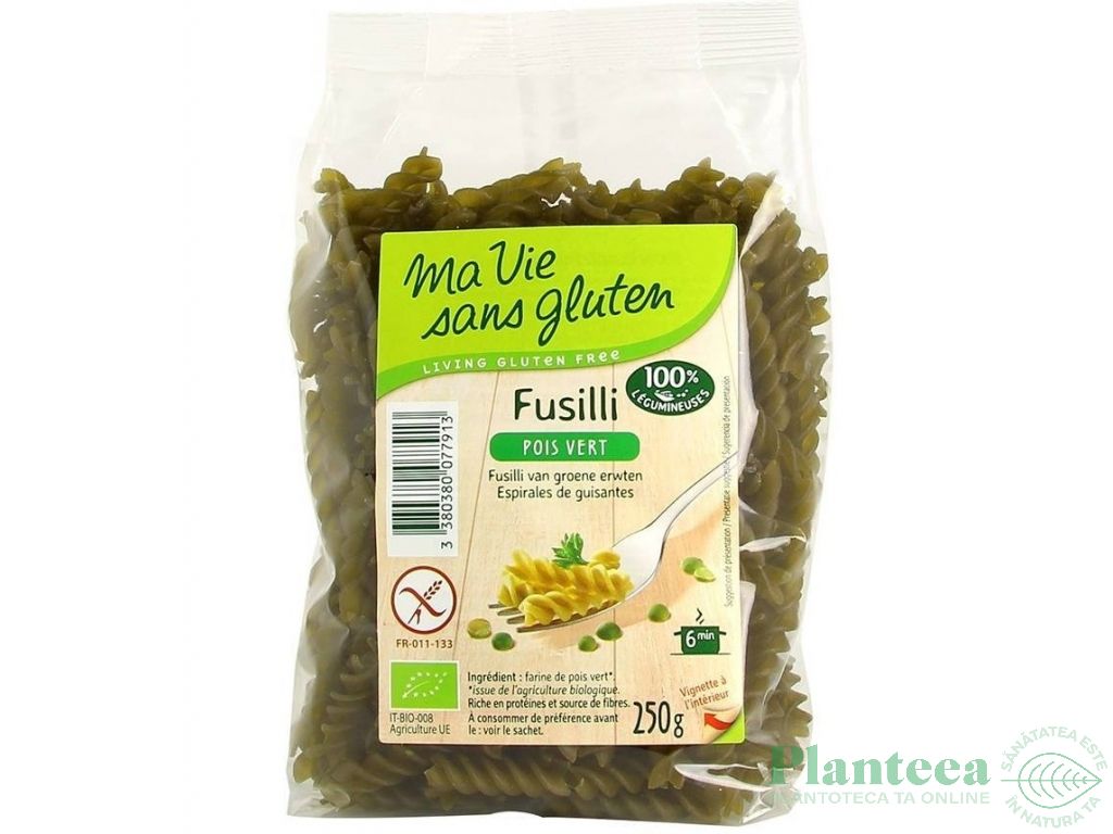 Paste fusilli mazare verde eco 250g - MA VIE SANS GLUTEN