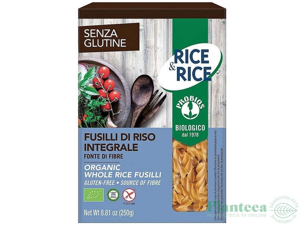 Paste fusilli orez integral eco 250g - PROBIOS