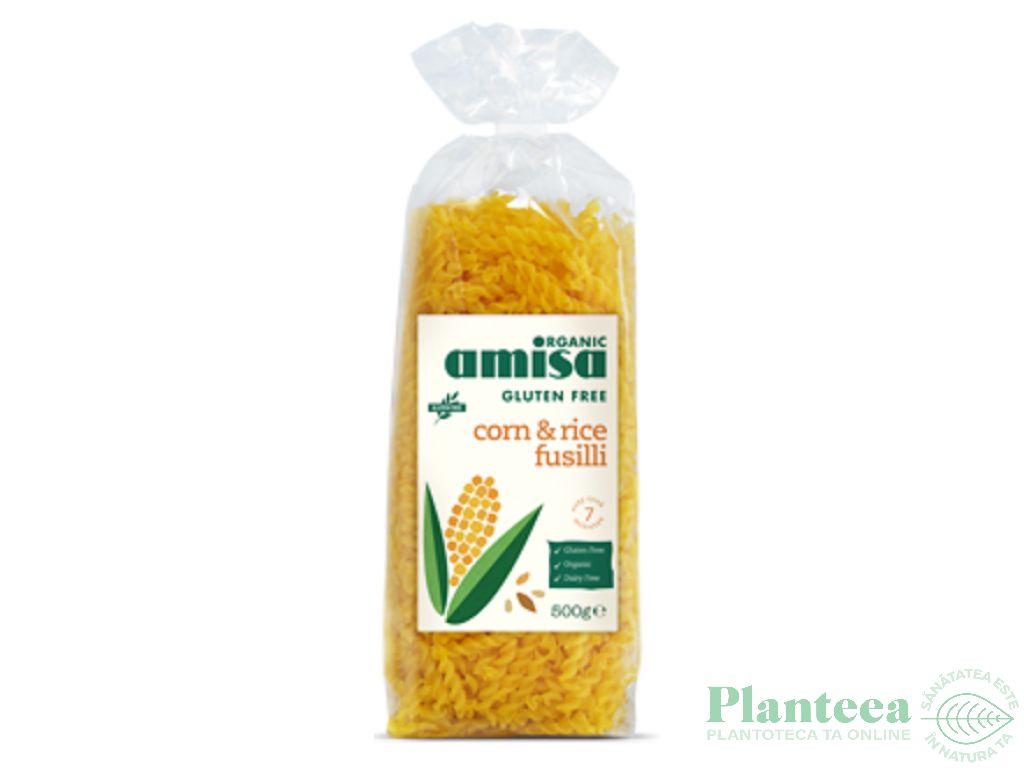 Paste fusilli porumb orez eco 500g - AMISA